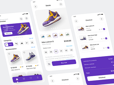 Shoepo - Shoe Store Mobile App clean ecomerce marketplace mobile mobile app mobile design online shop shoe shoes shoes shop shop shopping store ui ui design ux