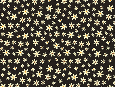 Daisy pattern botanical chamomile cute daisy design floral graphic design illustration natural pattern pretty summer vector