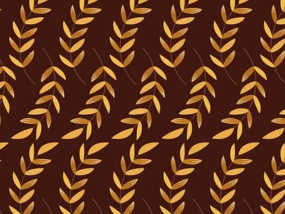 Golden autumn leaves botanical cozy design elegant floral golden graphic design illustration leaves pattern vector