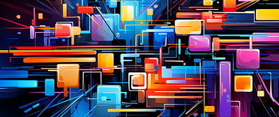 Abstract Background Featuring a cybernetic artist graphic design