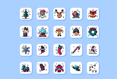 Christmas Lineal Color Icon character christmas design graphic design icon illustration santa claus ui vector