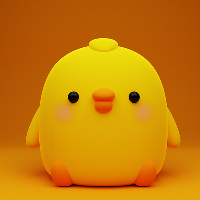 Cute Chick 3d 3dart 3ddesign 3dillustration art design graphic design illustration logo nft nftart nfts ui