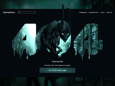 404 page for gamestore 404 ai dailyui design illustration store ui web