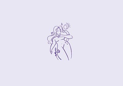 Woman - Illustration for TESI Psychologist cute design girl graphic design illustration light lila line minimal procreate purple simple spirit woman women