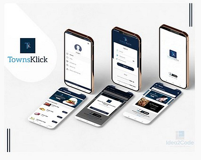 Townsklick App design & development adobe illustrator adobe photoshop app design app development branding design graphic design illustration logo logodesign mobile app design ui uiux ux