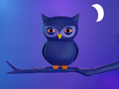 Owl 3d design graphic design illustration