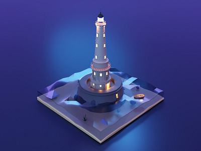 CORDOUAN LIGHTHOUSE ⛵ 3d design graphic design illustration