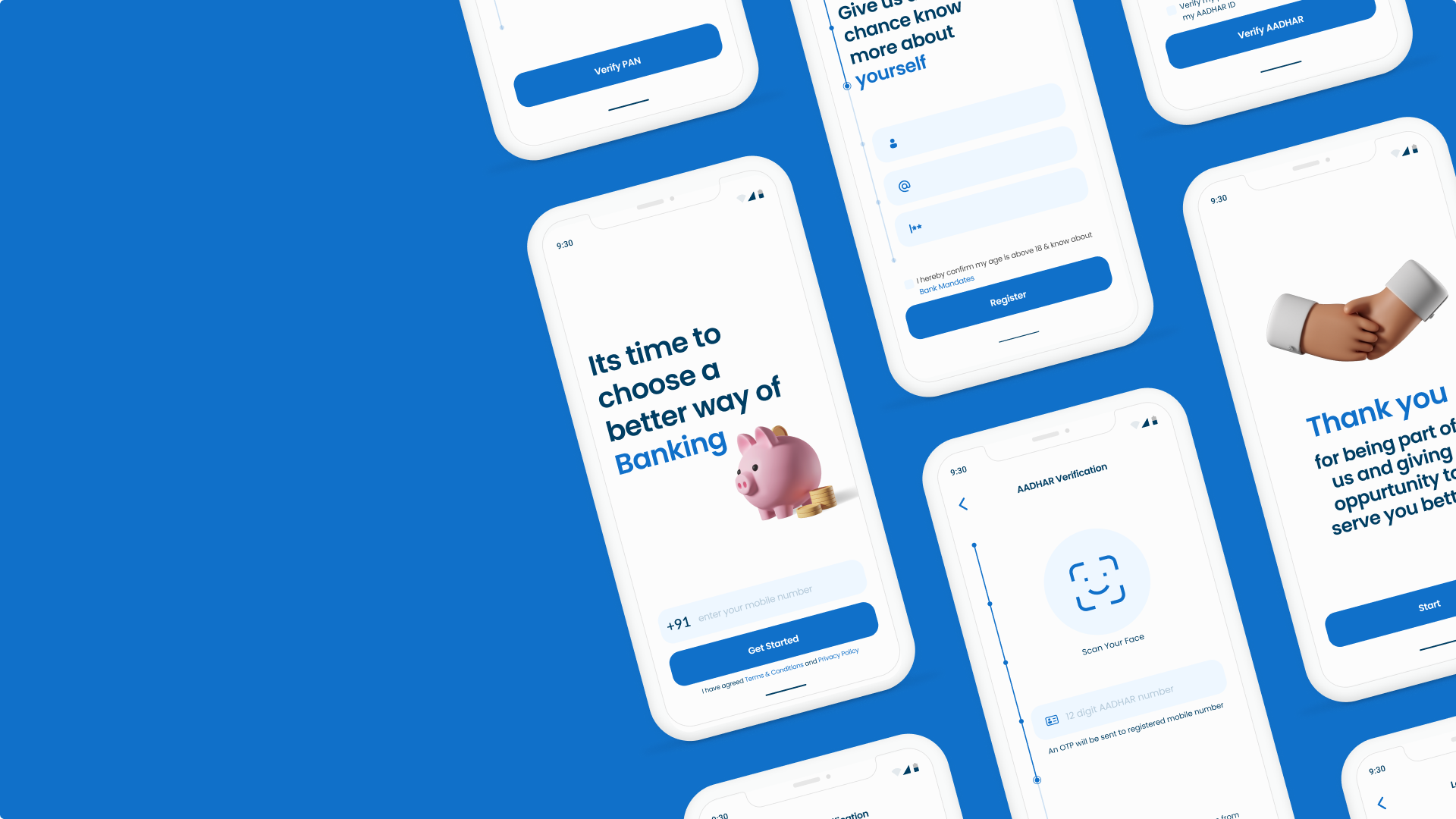 Bank Signup branding design figma flat graphic design illustration logo minimal ui vector