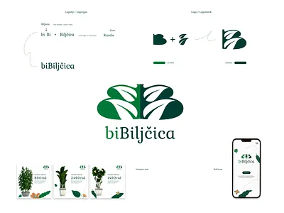 biBiljčica Logo branding design graphic design logo logotype typography vector