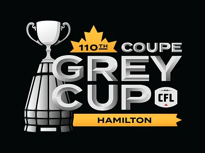 110th Grey Cup logo concept branding canada canadian football cfl design football hamilton illustration logo