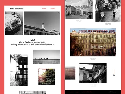 Photography portfolio design figma landing page photography portfolio ui