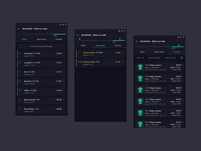 Ranking Game - App app fantasy football game rank soccer ui ux