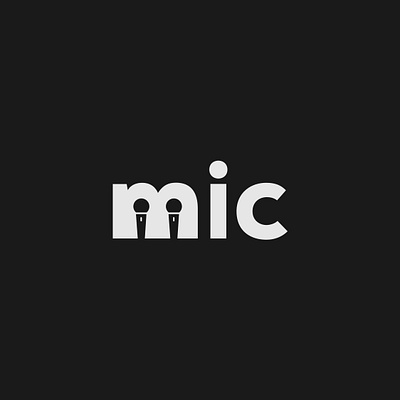 Mic logo branding illustrator logo logo design mic microphone minimalist typography vector wordmark