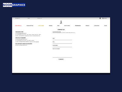 Redesign Contact Page of J. design graphic design ui ux