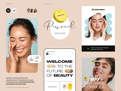 SephoraCare Brand brand identity brand sign branding business design halo halo lab identity logo logo design logotype marketing packaging startup