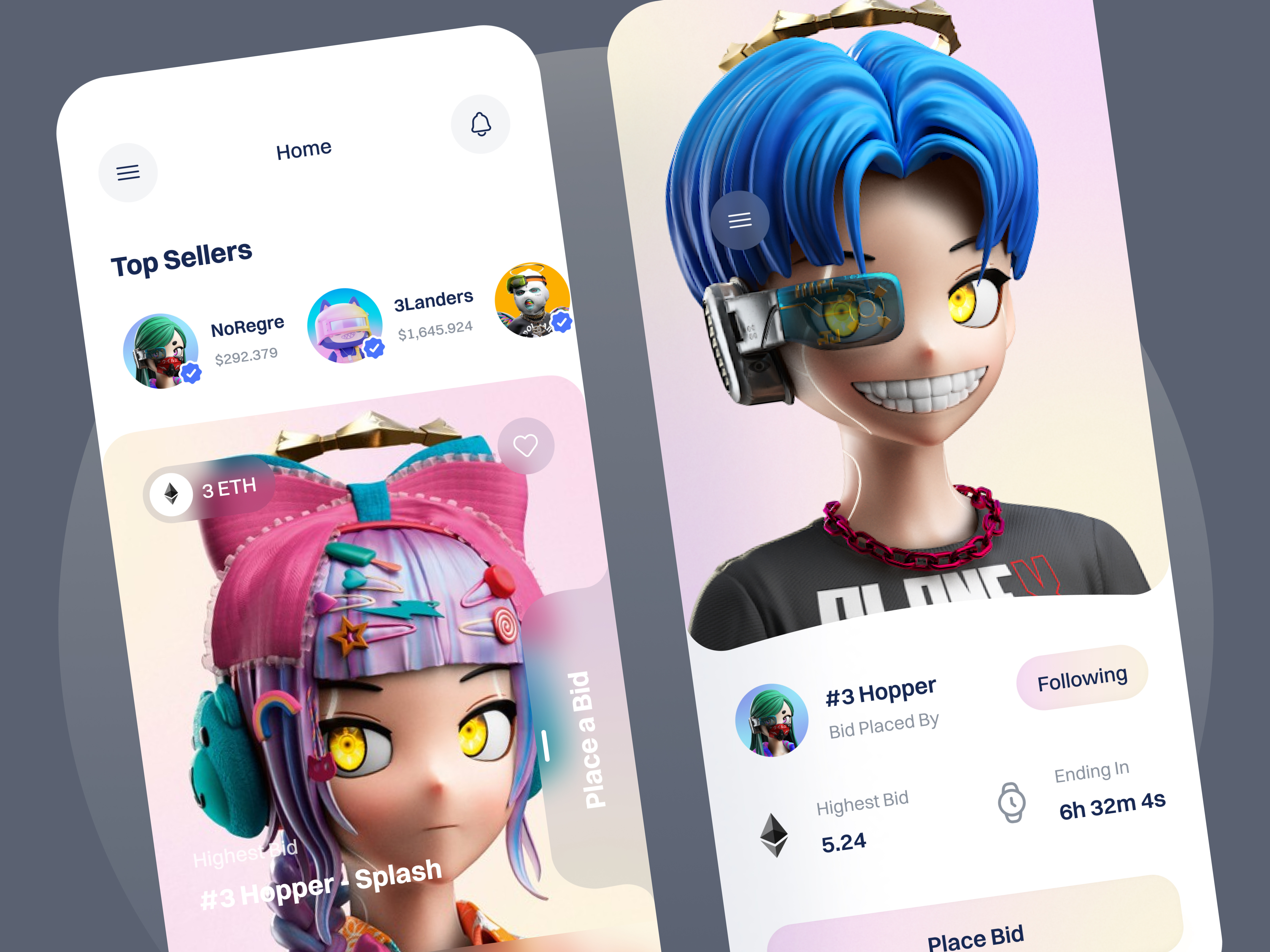 NFT Mobile App app design mobile mobile app nft nft apps nft mobile app nft sell