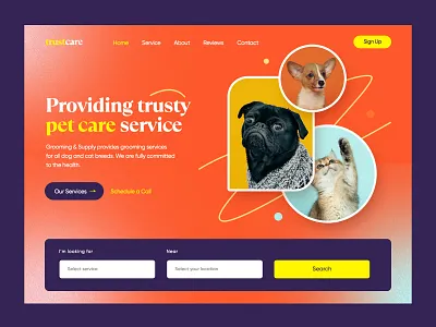 Pet Care Website Landing Page Ui Design | Landing Page | Pets home page homepage landingpage pet adoption pet care pet shop petcare petcare website pets petshop petstore ui ui design uidesign uiux ux design web design webdesign website website design