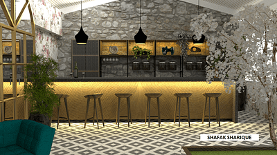 Restaurant design interior textures