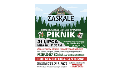 Koło Zaskale - Poster Design branding design goral goralskie logo graphic design kolo zaskale logo plakat poland poster poster design zaskale zppa