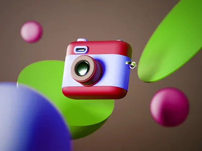 Camera in action 3d 3d animation animation branding cinema 4d composition design graphic design illustration trendy