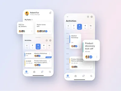 Task and Project Management App mobile app project management app task and project management app ui uiux