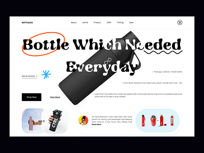 Bottle Landing Page Website 3d animation bottle home section bottle web branding design figma graphic design illustration juice bottle juraj masar logo motion graphics sajon slava kornilov ui ui ux ux vector zhenya rynzhuk