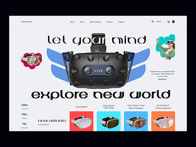 VR Web Design ar artificial intelligence augmented reality design e commerce headset meta minimal product product design technology ui ui design unique selling point ux vr vr design web web3 website