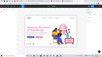 landing page with figma 3d animation branding graphic design logo motion graphics ui
