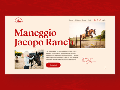 Header For Horse-Riding School dailyuichallenge design graphic design heater landing main page new new case site ui ui design web website