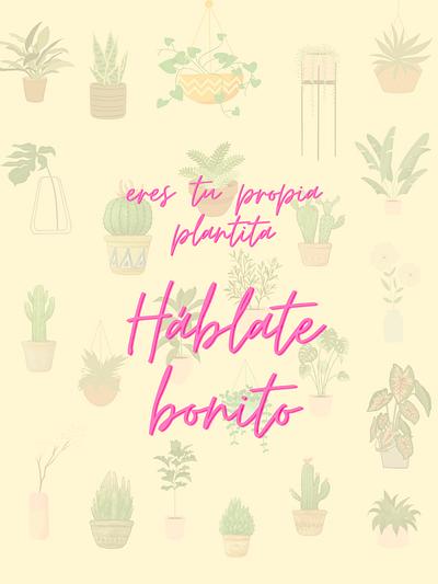 Amor propio herbal illustration pots