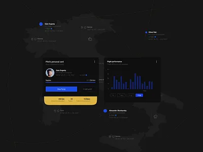 Pilot program experience 3d animation best black branding design dron fly graphic design map minimal motion graphics ui ux