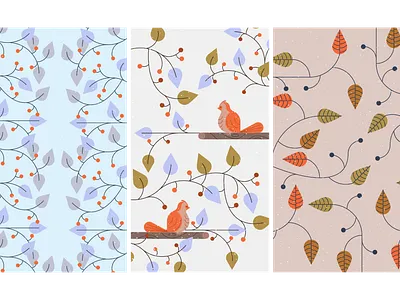 November | Phone Wallpapers concept design graphic design illustration phone wallpaper vector winter