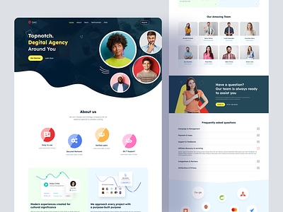 Digital Marketing Agency Landing Page agency case study classified company creative digital marketing digital marketing agency ecommerce futuristic homepage innovative landing page landing page design concept minimal popular 2022 uiroll uiux webdesign website