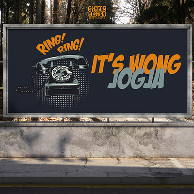Ring! Ring! It's Wong Jogja advertising design apparel design billboard design brand identity clothing design graphic design tshirt design