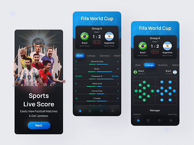 Football Live Score android ui app app design design football ios ui live score minimal mobile app mobile app design mobile ui soccer typography ui uiux ux