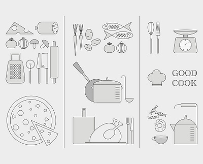 Kitchenware flat style illustration vector