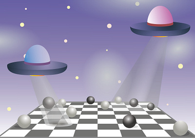 A chess game illustration vector