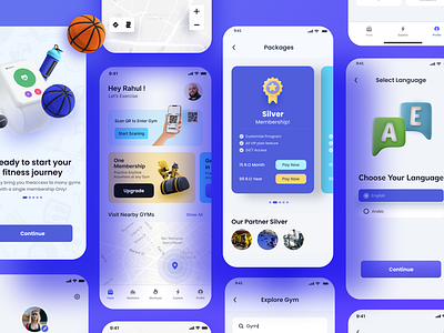 GymKey Fitness and Workout App Design app design crossfit exercise fitness fitness app design fitness centre fitness club gym gym app gym mobile app ios app ios app design mobile mobile app design syful sylgraph trending workout workout app workout tracker