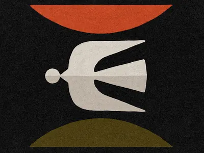 Between Sun and Earth bird birds branding color design illustration logo matisse paint painting picasso procreate vintage