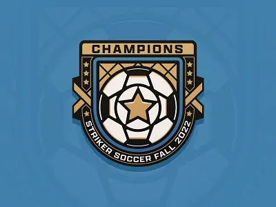 Soccer Champs badge branding design football futbol icon illustration logo mls simple soccer vector