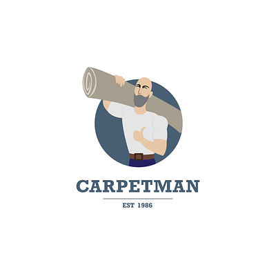 The Carpetman Logo branding businesscard design graphic design illustration logo