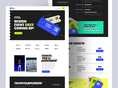 DeCon - Event Landing Page conference designerevent designmeetup event landingpage meetup program ticket ui website
