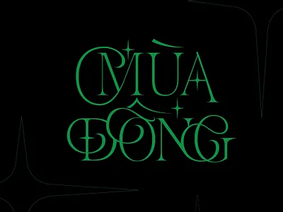 MÙA ĐÔNG design handmade handwriting hanoi illustration logo rawtype type typography vietnam