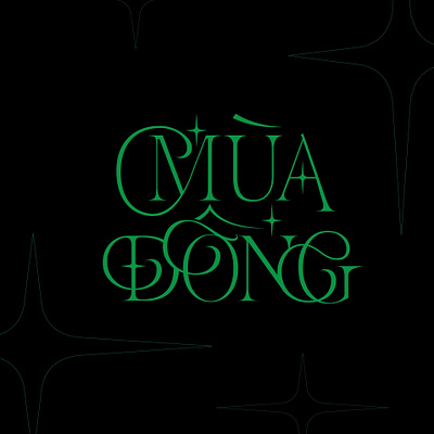 MÙA ĐÔNG design handmade handwriting hanoi illustration logo rawtype type typography vietnam