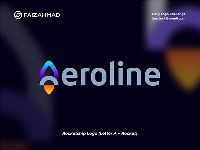 Daily Logo Challenge : Aeroline abstract branding business daily logo challenge design letter a logo logo excelent logo folio logo ideas logo inspiration modern monoline logo negativespace plane rocket logo rocketship simple logo sky vector