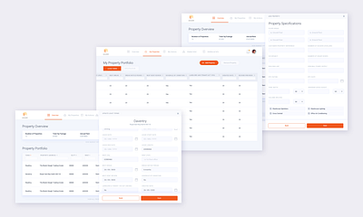 Accurent app design orange product design tables ui