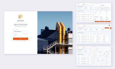 Accurent app design orange software ui