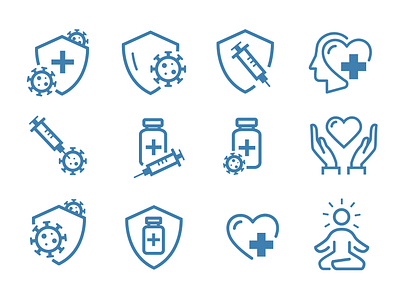 Covid Icons covid covid icons design graphic design health healthcare icon icon set icons illustration vector vector art