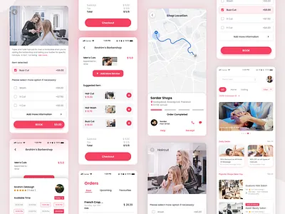 Beauty Salon - App design branding design figam graphic design illustration logo mobileappdesign ui uiux design ux