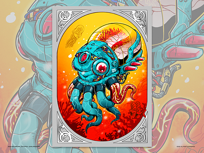 ValorizeDAO — V01 (Silver) eth illustration kraken mech nft octopus poster robot